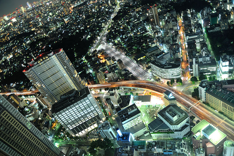 Part Of Tokyo City showing Geographical Land Use